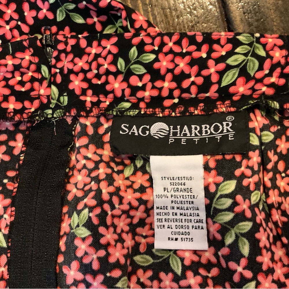 Sag Harbor Floral Midi Skirt - Red and Green - Picture 3 of 5